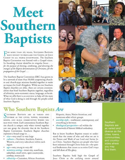 Meet Southern Baptists Meet Southern Baptists